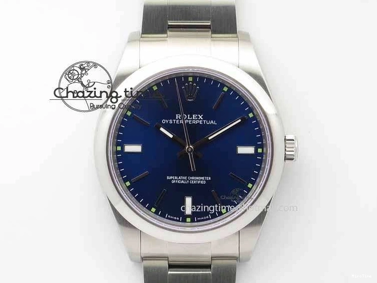 MiroTime 0217 TimelessDesign Oyster Perpetual 39mm 114300 BP Maker Best Edition Blue Dial On SS Bracelet A 3637